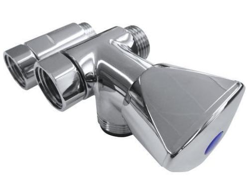 mateu Batterieventil Messing verchromt / blau