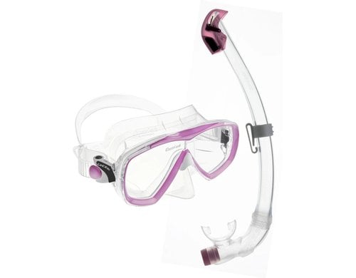 CRESSI ESTRELLA + SEAL DRY COMBO CLEAR/PINK