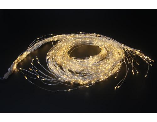 Dameco LED-Angel Hair, 1440 LED 45 Stränge, L: 3m, Outdoor mit Timer