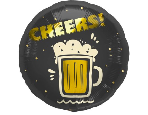 Folat Folienballon Cheers Bier mehrfarbig ø45cm