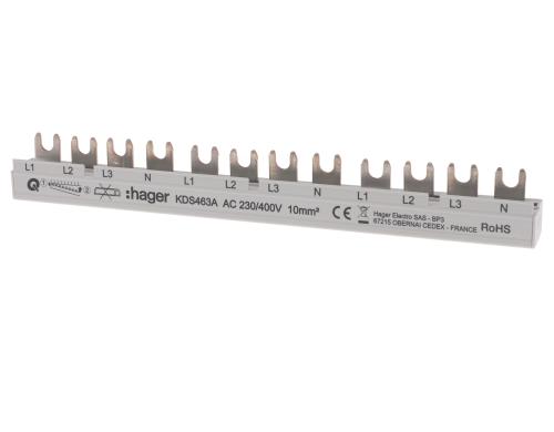 Phasenschiene 12M 63A (3PN)x3 QB FI links
