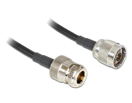 Delock N-Stecker zu N-Buchse, 3m Low Loss Verlängerungskabel für 2.4 & 5Ghz