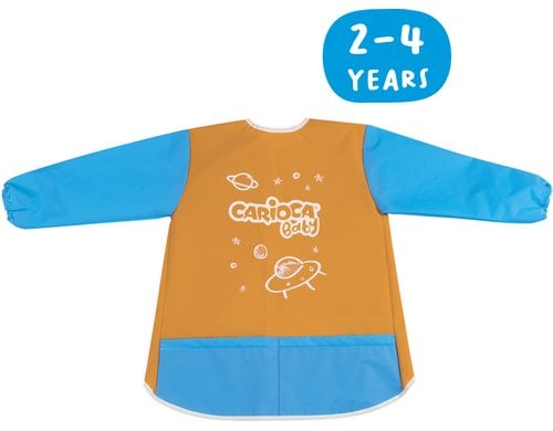 Carioca Malschürze Baby, 2-4 Jahre lange Ärmel, Taschen, waschbar