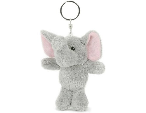 Elefant Schlüsselanhänger grau-rosa