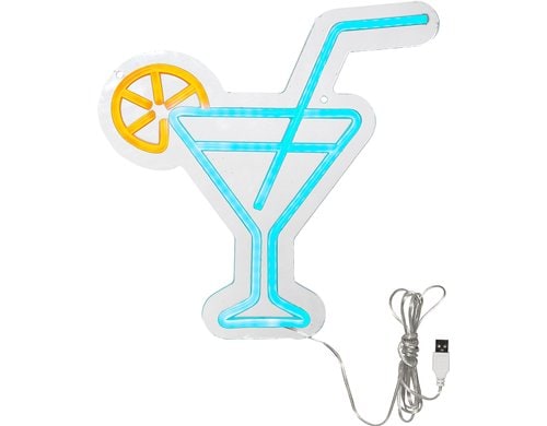 Star Trading Dekoration Plexy Cocktail Indoor, H: 30cm, Multicolor