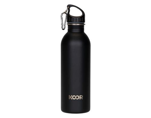 KOOR Flasche 1000ml schwarz Hiking Stainless Steel, einwandig