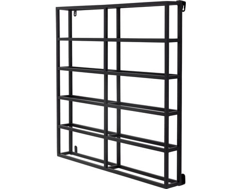 Bloomingville Weinregal Magne, Schwarz für 12 Flaschen, Metall, 67x67x10cm (BxHxT)