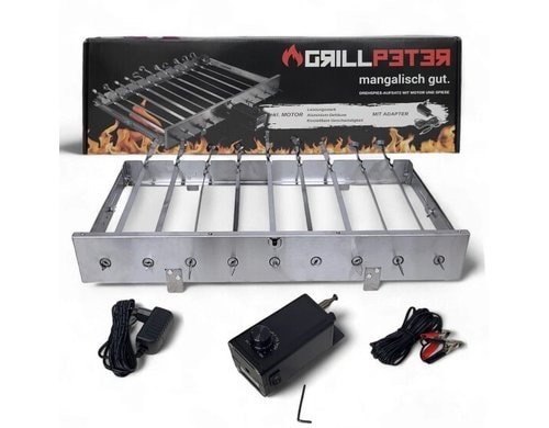 Mangal Drehspiessaufsatz Alumotor für 9 Spiesse, 230V