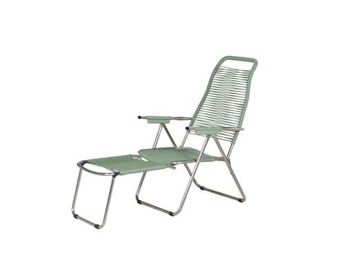FIAM Liegestuhl Spaghetti 081 Grün mit Alu Gestell