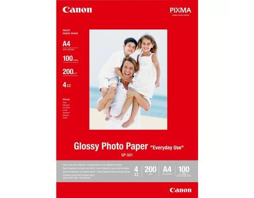 Canon Glossy Photo Paper A4 InkJet Everyday, 200g, 100 Blatt