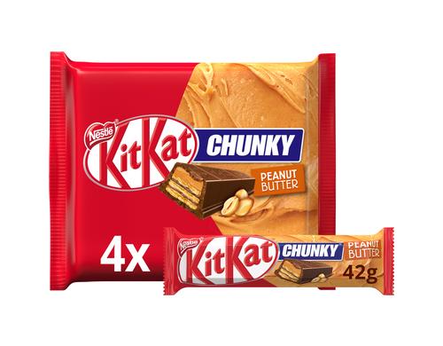 KitKat Chunky Erdnussbutter mit Milchschokolade 4 x 42 g