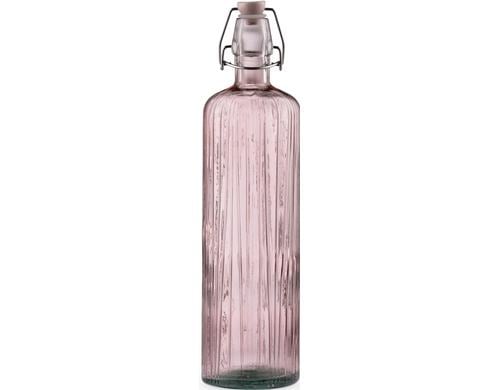 Bitz Glasflasche Kusintha Pink 1.2l 1 Stk., 8x34cm, Glas, Bügelverschluss