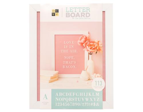 American Crafts Letterboard Weiss/Rosa, 30.5 x 40.6 cm, 113 Zeichen