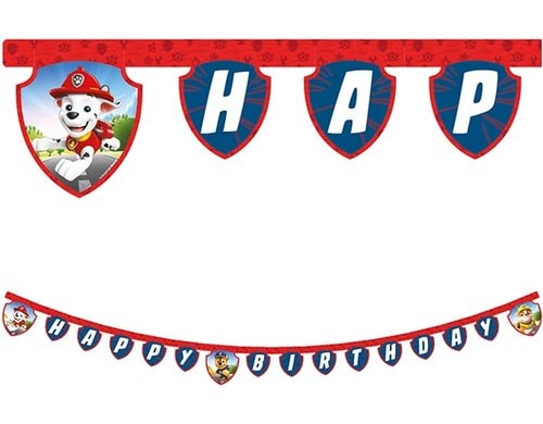Fiesta Girlande BDay Paw Patrol 1 Stk, Papier FSC