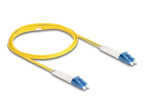 Delock LWL Duplex Patchkabel, OS2, 2m Singlemode 9/125µm, LC-LC, winkelbar