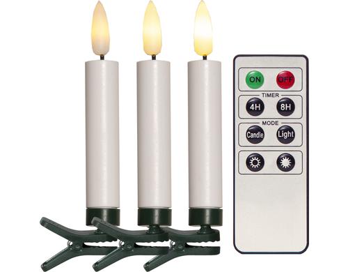 Star Trading Baumkerzen Flamme IP20, Warmweiss, Weiss