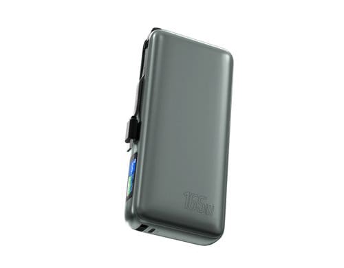 4smarts Powerbank Enterprise 20000mAh, 165W spacegrau, integr. Ladekabel
