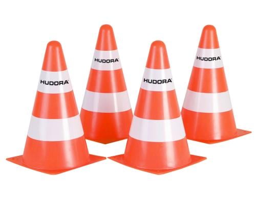 Hudora 4 Pylone, orange-weiss,