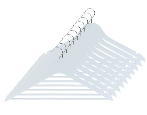 COCON Kleiderbügel 10er Pack weiss, 44.5x1.2x23cm