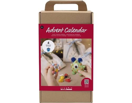 Creativ Company Adventskalender Bastelset Modellieren, 4 Stück