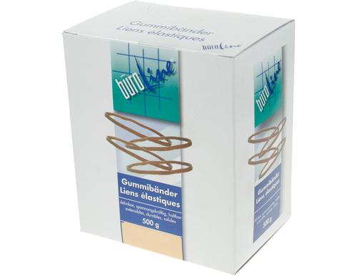 Büroline Gummibänder 3 mm x 50 mm braun ø  30mm, 500 g, 1040 Stücl