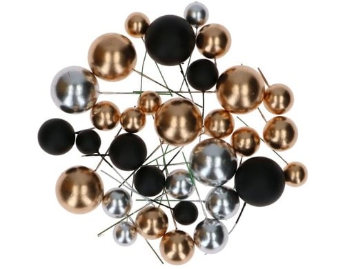 Backshop Simply Making Bubbles Einstecker Set 32 Stk, Gold, Silber, Schwarz