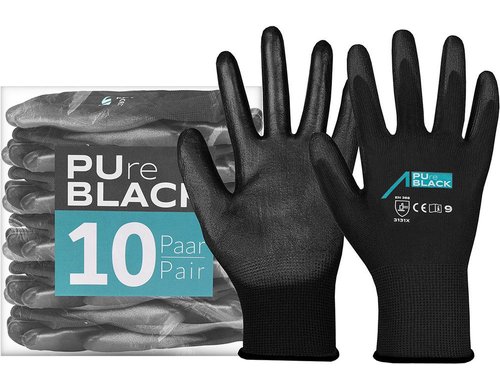 ACE PureBlack PU Arbeitshandschuhe 10 Paar Grösse 07/S Allround Handschuh