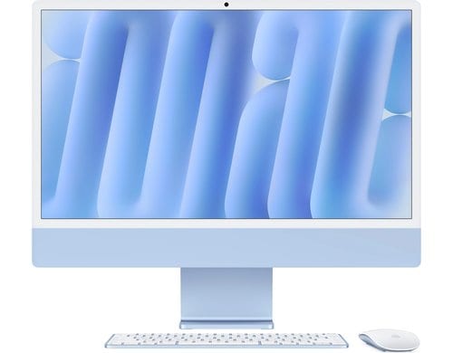 24 iMac (M4, 4 Ports), 10C/10C, Blau 24GB, 512GB, GbE, MM, MK TID, CH