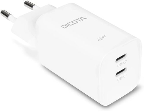 2-port GaN Wall Charger (45W) EU weiss