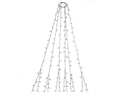 Konstsmide LED Baummantel 6 Stränge à 45 LE 270 bernsteinfarbene LED 3,6W, Timer, IP55