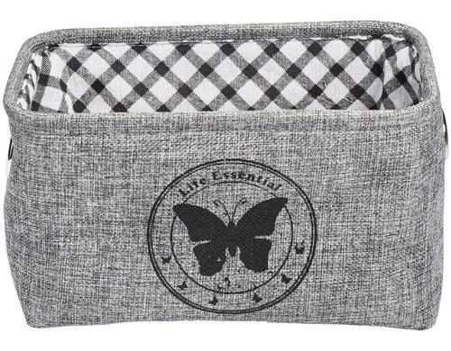 diaqua Aufbewahrungskorb Butterfly, Grau 28x19x16 cm