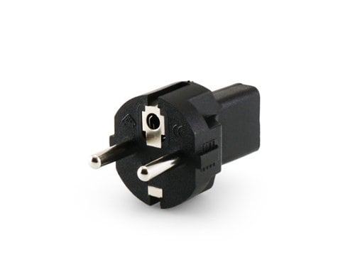 Alpha Elettronica Netzadapter C13 - Schuko gerade, C13 Buchse, Schuko Stecker