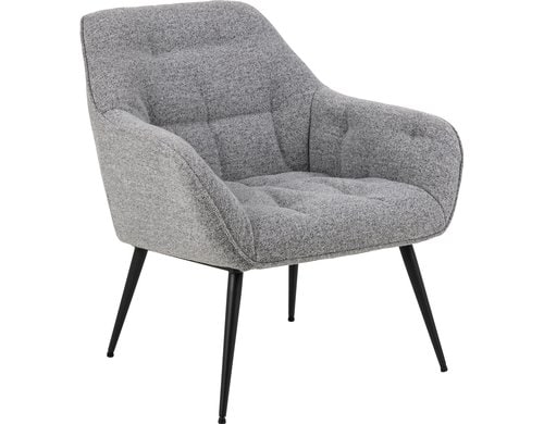 AC Design Sessel Brooke Stahl/Textil, 74x77,5x81 cm, Grau