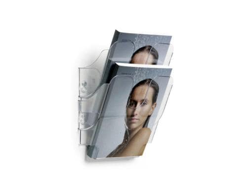 Durable Prospektständer Flexiplus 2 A5 2 Fächer, 180x250x105mm, transparent