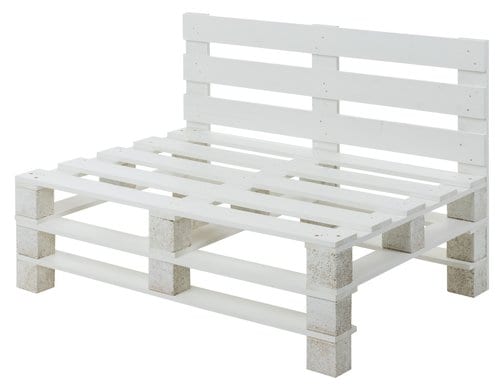 COCON Palettensofa weiss 120x80xH86cm, Fichte/Tanne, 70% FSC