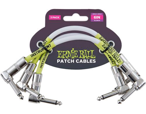 Ernie Ball 6051 Patchkabel gew./gew., weiss, 15cm, 3er