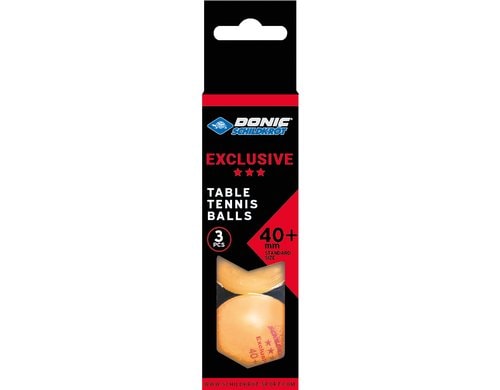 DONIC Schildkröt 3-Stern Excl. Poly 40+ orange 3 St.