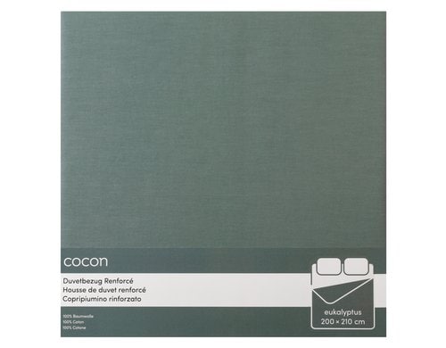 COCON Duvetbezug Renforcé 200x210 cm, eukalyptus
