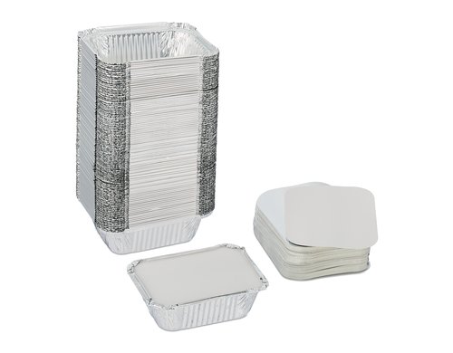 relaxdays Grillschale 100er Set Masse H x B x T: ca. 4 x 13 x 10 cm