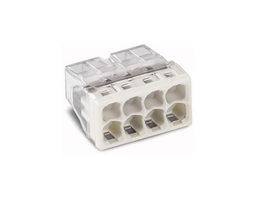Wago Steckklemme Contact COMPACT 8-fach 8L 0.5-2.5mm2 24A, weiss, 50 Stück