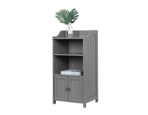 relaxdays Badezimmerschrank 4 Fächer MDF, China, Grau