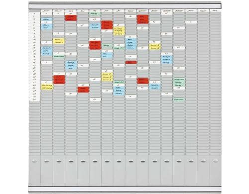FRANKEN T-Kartentafel OfficePlaner 16 Träger, 50 Schlitze
