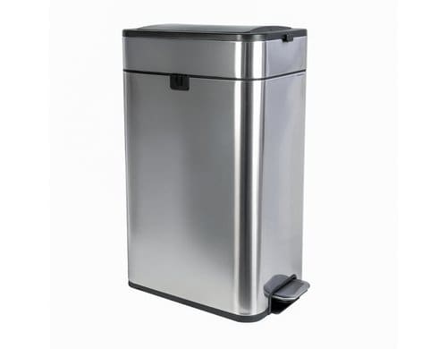 Maul Abfallbehälter Wing 40 L, Edelstahl, Butterfly-Deckel