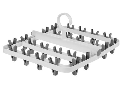 FTM Wäscheklammern weiss-grau, faltbar, für Socken