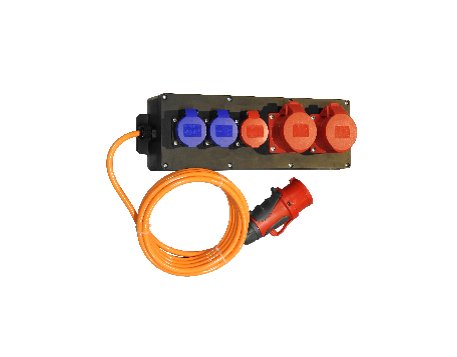 Spälti Mobiler Vollgummiverteiler Modell STEYREGG IP54 430x79x129, 5m Kabel
