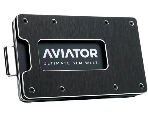 Aviator Wallet SLIDE brushed black