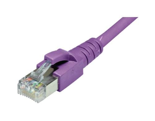 Dätwyler Patchkabel: S/FTP, 0.2m, violett Cat.6A, AWG26, 10Gbps, 500MHz