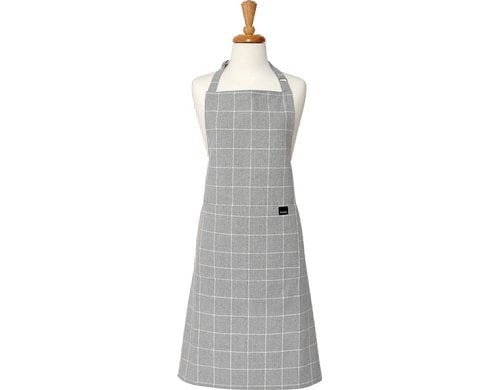 LADELLE Küchenschürze Eco Check grey 70x89 cm
