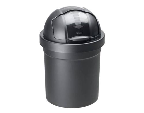 Rotho Abfalleimer Roll Bob 10 Liter schwarz 265x265x395 mm