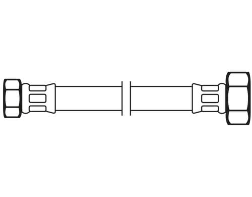 Flexo Anschlussschlauch DN8 IG x IG 3/8 X 1/2 50 CM